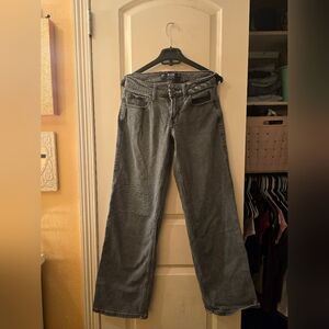 Aeropostale Wide Leg Jeans 00 Reg Washed Black